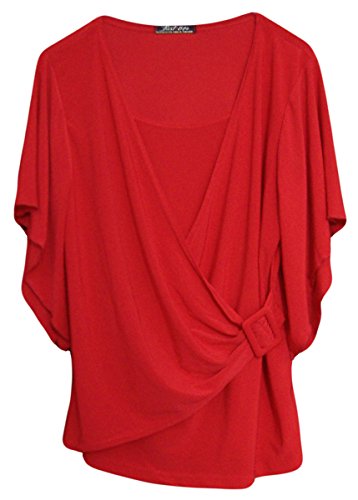 Women's Japanese Evening Breastfeeding Nursing Top (Medium, Red)