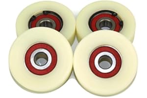 LASANA SMART MACHINES (50-16-10) Pack of 4 x 50 mm Diameter Machined Nylon Wheels Made in the EU (16mm wide-10mm bearing)
