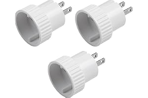 Meister Reseadapter typ A – 3 stycken – för USA, Kanada, Thailand och Dominikanska republiken – IP20 inomhus – vit/reseadapte