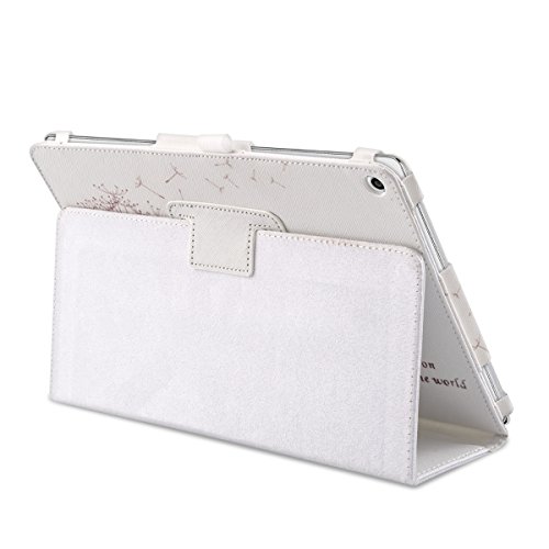 kwmobile Hülle für Asus ZenPad 10 (Z300C/Z300CL/Z300CG/Z300M/Z300CNL) – Tabletcover Slim Case Tablet Schutzhülle – Smart Cover Tabletcase To the world Design Schwarz Weiß - 8