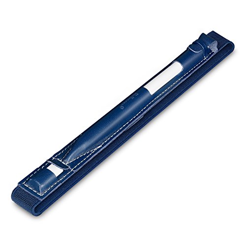 Apple Pencil Halter, Fullmosa® Hochwertige Kunstleder Stifthalter Apple Pencil Hülle Etui mit USB-Adapter-Tasche für iPad Pro 9.7 & iPad Pro 10.5,Dunkelblau