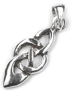 Kelten Schmuck Kette 925 Silber, Anhänger Länge mit Öse: 25mm keltischer Knoten
