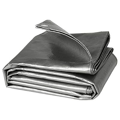 WOLTU GZ1179m2 Bâches de Protection PE,Couverture étanche Bâches Couverture de Bateau,bâche étanche et indéchirable,3x4m 280g/m²,Gris