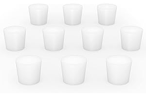 stonylab Tapón de Goma Silicona, Blanco Cónico Sello de Laboratorio Tapones de Silicona Enchufes de Goma (10-Pack, 6#)