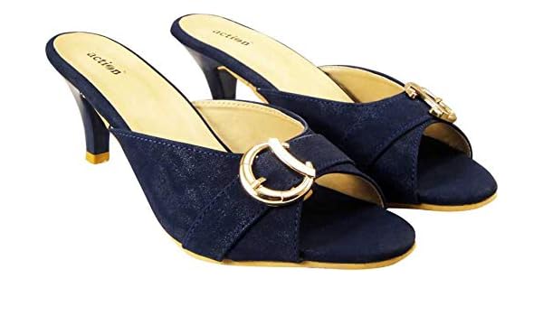 dark blue high heels