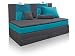 Produktbild KIDS Boxspringbett 90x200 cm, schwarz/petrol