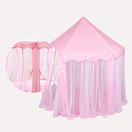 Indoor and Outdoor Hexagon Fairy Princess Castle Play Tent, Playhouse Tents As Great Gift for Boys and Girls With 50 Small Star Lights, Pink reviews Indoor and Outdoor Hexagon Fairy Princess Castle Play Tent, Playhouse Tents As Great Gift for Boys and Girls With 50 Small Star Lights, Pink