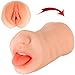 Produktbild VOVOV 3D Double-ends Realistic Vagina Pocket Pussy Mouth and Tongue Oral Sex Blow Job Deep Throat Stroker Lifelike Male Masturbator Adult VOVOV for Men