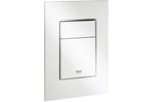 Grohe Skate Cosmopolitan S WC- Bet&aumltigungsplatte f&uumlr Rapid SL S-Size, 130 x 172 mm, 2-Mengen- und Start und Stopp-Bet&aumltigung, 37535SH0 Alpinweiß Design Größe