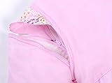 Chilsuessy Baby Sommer Schlafsack ungefüttert 0.5 Tog – Kinder Kugelschlafsack mit abnehmbar Langarm – Pink Lotus - 9