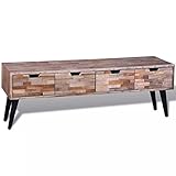 Esta mesa de TV no solo es elegante, sino que también es muy práctica gracias a los 4 cajones espaciosos. Será una gran adición a su salón o incluso dormitorio.