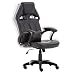 Produktbild FAYEAN Racing Gaming Bürostuhl Computerstuhl Ergonomisch Hohe Rückenlehne Design PU Leder 360 Grad drehbar Höhenverstellbar mit Lendenwirbelstütze und Wippkunktion Schwarz