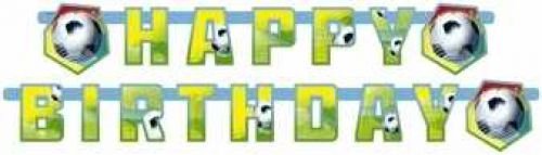 Happy Birthday"-Partykette * FUSSBALL* für Party oder Kindergeburtstag // Kinder Geburtstag Banner Deko