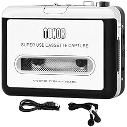 Tonor Convertidor USB Cinta Audio Cassette a MP3 CD Reproductor PC Conversor Casete