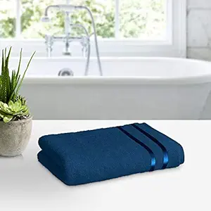 Story@Home Sensational 100% Cotton Soft Bath Towel Single Piece, 450 GSM - Men and Women Bath Towel -Navy Blue