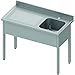 Produktbild Plonge Inox Professionnelle Egouttoir Droite ou Gauche - Gamme 600 - Stalgast