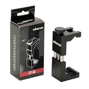 ULANZI Metal Phone Tripod Mount with Hot Shoe Mount Smartphone Video Rig Tripod Mount Adapter