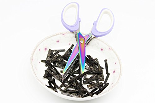 Kräuterschere, Küchenschere mit fünf 7.6-cm Klingen, inklusive Messerabdeckung - 7