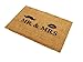 Produktbild CKB Ltd® MR and MRS Novelty Doormat Kokosmatte Türmatte Fußmatte Einzigartige Fußabtreter Front/Back Door Matten mit Einem rutschfesten PVC-Rücken - Natürliche Coir - Indoor & Outdoor
