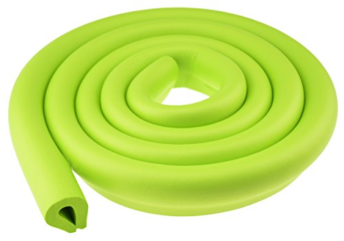 FiveSeasonStuff All Season Premium Foam Cushion Table Edge and Corner Guards / Edge Protectors / Edge Cushion / Edge Guards / Baby Proofing Child Proofing (U-Profile Double Sided Edge Protector Green 1pc 2Metre (T:5-8mm) [for edges between 0.5-2cm])