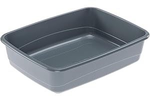 Ferplast Lettiera Gatto, Toilette per Gatti Aperta, con Bordi Alti, 46,5 x 35,5 x h 11,5 cm, NIP 10 Lettiera Animali Domestici, Vari Colori
