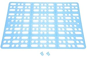 SHEENS Caillebotis en Plastique pour Tapis de Lapin Coussin de Pied Facile à Nettoyer Isolement des matières fécales chez Le Lapin, Le Hamster, Le Rat Tigre et Les Autres rongeurs[Bleu] Jouets