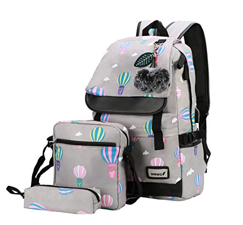 wewo Sac à Dos Étudiants Cartable Filles Ecoles Sac Ecole Nylon Sac De Livre Étanche Sacs d'Écol wewo Sac à Dos Étudiants Cartable Filles Ecoles Sac Ecole Nylon Sac De Livre Étanche Sacs d'Écol