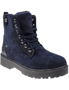 5060 Fashion4Young Gefütterte Damen Stiefel Stiefelette Ankle Boots Booties Schnürschuhe Lederimitat