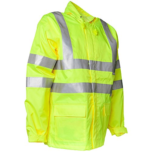 Planam Regen-Jacke „Warnschutz“, Größe XL in gelb, 1 Stück, 2062056 - 2