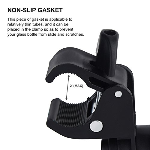 Uarter Flaschenhalter Fahrrad-Wasser-Flaschen-Rahmen-Gestell 360 Grad drehbaren Babyflaschenhalter f¨¹r Kinderwagen MTB Bike - 8