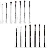 Nanshy Eye Brush Set including 7 Prestige Makeup Brushes for Eyes, Brows and Lips
