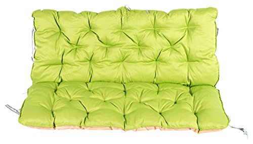 Meerweh La Mer Mal Coussin avec Dossier pour Banc env. 120 x 98 x 10 cm, Vert/Beige, 20060