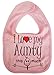 IiE, I love my Aunty this much, Unisex Feeding Bib, Pink