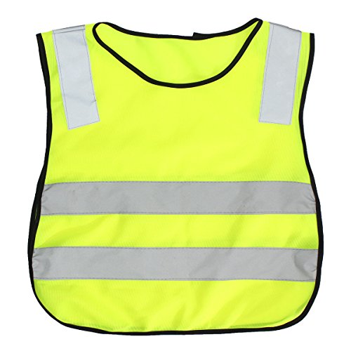 Preisvergleich Produktbild KING DO WAY Reflektierende kinder jacket Warnweste Sicherheitsweste Unfallweste aemlich sicherheit weste hohe visability childrens weste jacken schule kidz Gelb