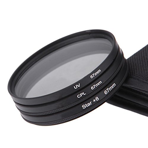 Filtre 67mm - TOOGOO  R 67mm Filter Set UV   CPL   etoile Filter Kit 8 points pour Canon Nikon Sony