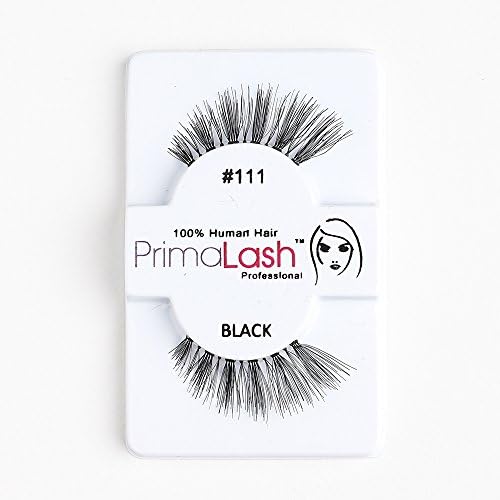 100% Human Hair False Lashes by PrimaLash Professional STYLE 111- Handmade Strip Lashes