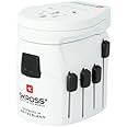 SKROSS PRO World 1.302530 world travel adapter for all 2/3-pin devices and USB, in white