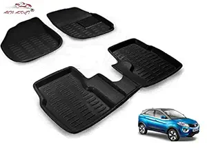Auto Addict Plastic 3D Car Mats for Tata Nexon, Black