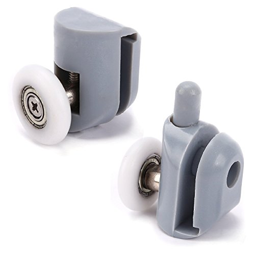Lance Home 8 stk Obere / Untere Duschkabinenrollen Türrolle Schiebetürbeschlag Glastürrolle Rollenführung Rolle 25mm - 2