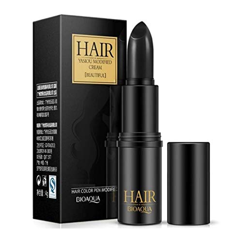 BIOAQUA Retoca raíces y canas. Ingredientes naturales. Cubrecanas y raíces al instante, Bar Paint. Para Cabello y Barba. Color Negro