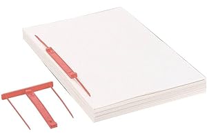 Esselte, Lot de 50 relieurs d'archives à clip Capiclass, Perforation de 8 cm, Indexation possible grâce à la glissière, Plastique rouge, 21700