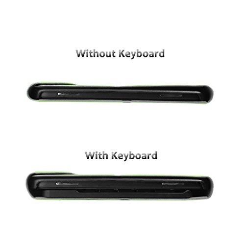 Infiland Samsung Galaxy Tab A 10.1 Slim Bluetooth Tastatur Hülle- Ultradünn leicht SmartShell Ständer Schutzhülle mit magnetisch abnehmbar drahtloser Bluetooth Tastatur für Samsung Galaxy Tab A 10.1 Zoll Wi-Fi/ LTE (2016) SM-T580N/SM-T585N Tablet-PC(QWERTZ Tastatur,Grün) - 3