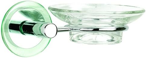 Wall Mounted Clear Glass Soap Dish Holder - Chrome