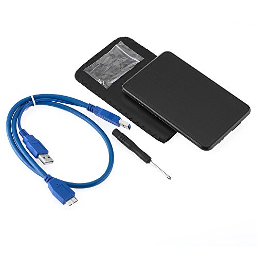 deleyCON USB 3.0 Gehäuse extern – black/silver 2,5 zoll USB 3.0 - 8