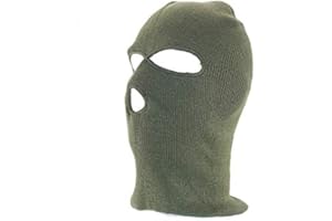 DMoniac Cagoule 3 Trous Adulte Unisexe, Vert Olive, Unique