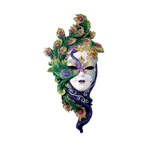 Lady Peacock Venetian Style Carnival Mask Wall Decor