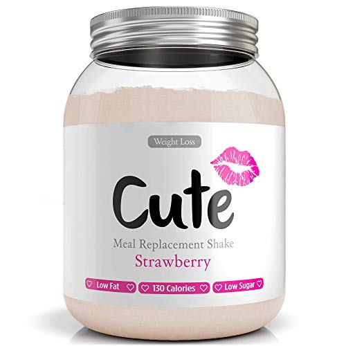 Cute Nutrition Shakes Substituts de Repas Fraise Pour le Contrôle de la Perte de Poids Boisson Diététique en Poudre Pour Femmes Pot de 500g
