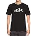 Produktbild T-Shirts,Honestyi 2018 Herren Kreativ Entwurf Muster Drucken Schwarz T-Shirts mit Rundhalsausschnitt Sweatshirts Blusen,hautfreundlicher Baumwolle,Weich und Luftig,Oversize S-XXXL (L, Schwarz)