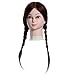 Neverland Professional 20" 85% Real Human Hair Hairdressing Equipment Styling Head Doll Mannequin Training Head Tools Braiding Cutting Student Practice Model with Clamp