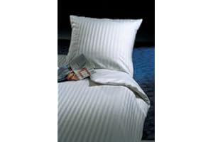 TEXPOT Pościel 20 mm, paski z zapięciem hotelowym, 100% bawełna, poszewka na poduszkę (40 x 40 cm)